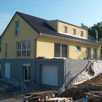 EFH Münchenstein Ansicht Zufahrt