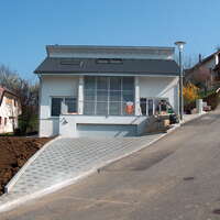 EFH Dornach Ansicht Zufahrt